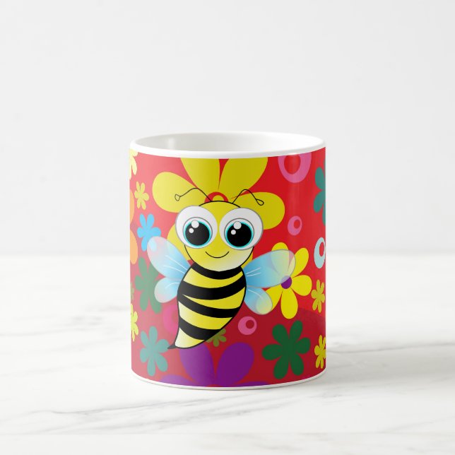 Glückliche Biene Kaffeetasse (Mittel)