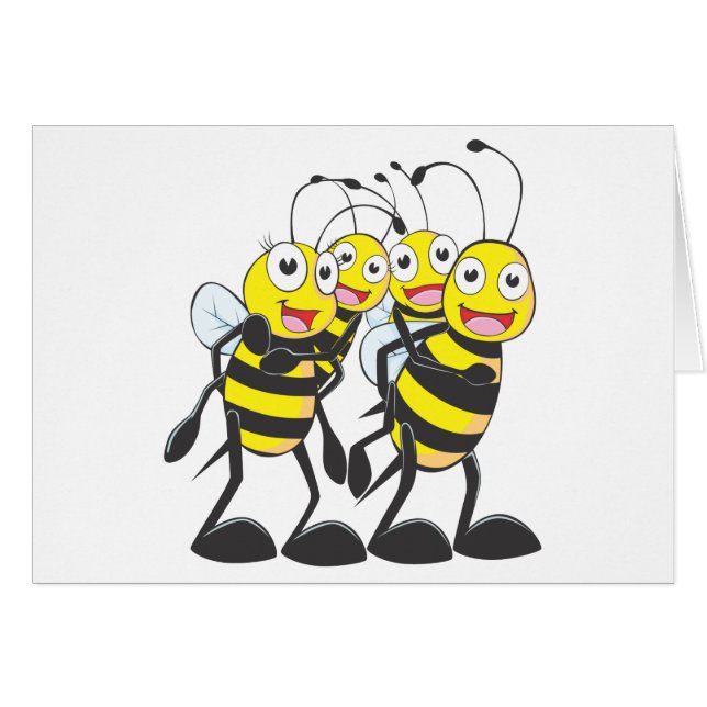 Glückliche Bienen-Familie (Vorderseite (Horizontal))