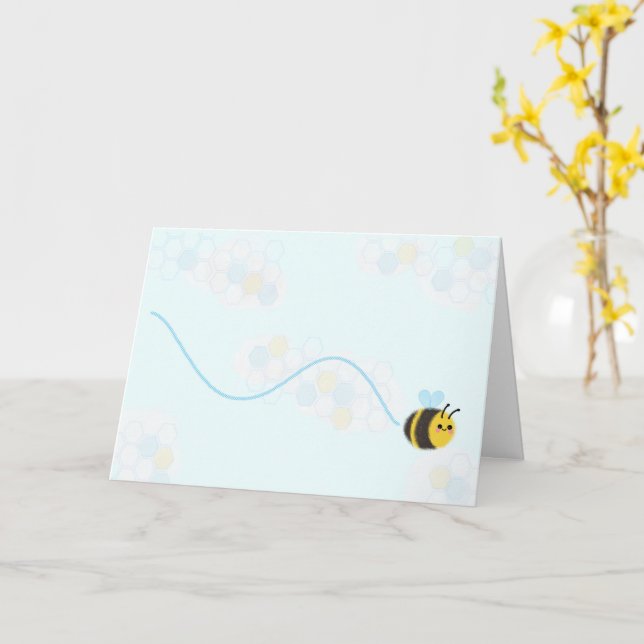 Glückliche Bienenkarte Karte (Gelbe Blume)