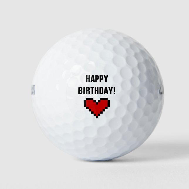 Glückliche Birthday-Golf-Geschenkidee für ihn oder Golfball (Vorderseite)