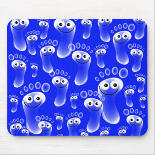 Glückliche blaue Füße Mousepad
