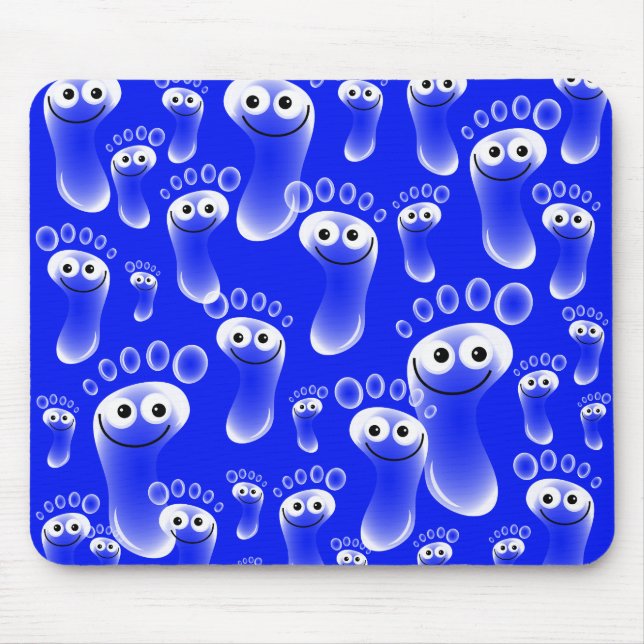 Glückliche blaue Füße Mousepad (Vorne)