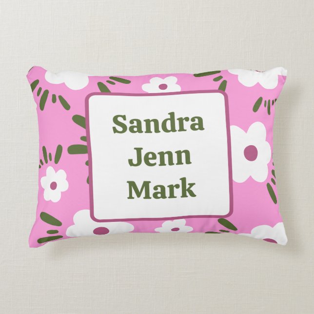 Glückliche Blume Dekokissen (Vorderseite)