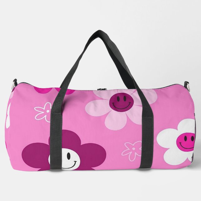 Glückliche Blume Duffle Bag (Vorderseite)