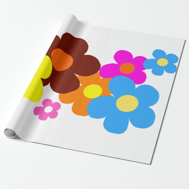Glückliche Blume Geschenkpapier (Ungerollt)