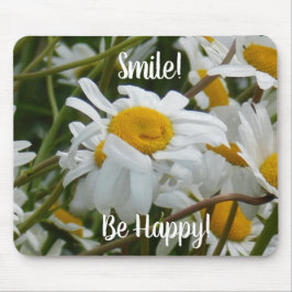 Glückliche Blume - Happy Face lächelt Daisy Mousepad
