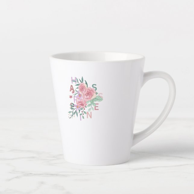 Glückliche Blume Kunst Milchtasse (Rechts)
