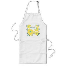 Glückliche Blume Lange Schürze