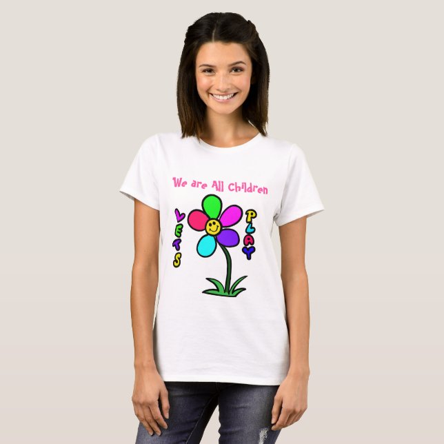 GLÜCKLICHE BLUME T-Shirt (Vorne ganz)