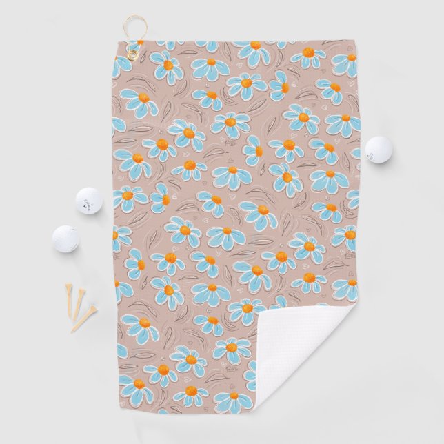 Glückliche Blumen  Golfhandtuch (Insitu)