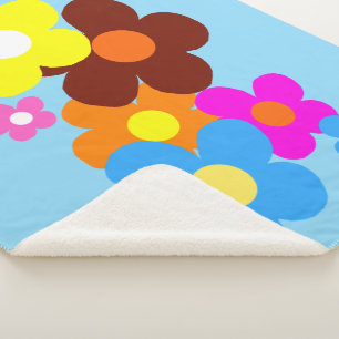 Glückliche Blumen Hellblauer Himmel Sherpadecke