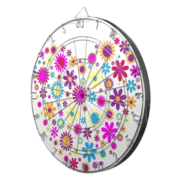 Glückliche Blüten Dartscheibe (Vorderseite rechts)