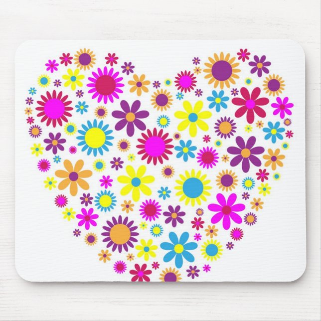 Glückliche Blüten Mousepad (Vorne)