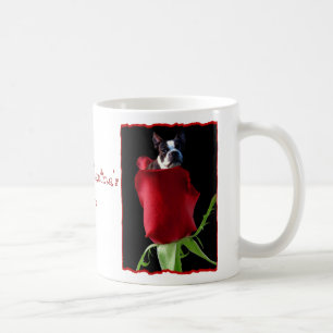 Glückliche Boston-Terrier-Tasse des Valentines Kaffeetasse