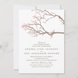 Glückliche Branchen zum Hochzeitsempfang Einladung