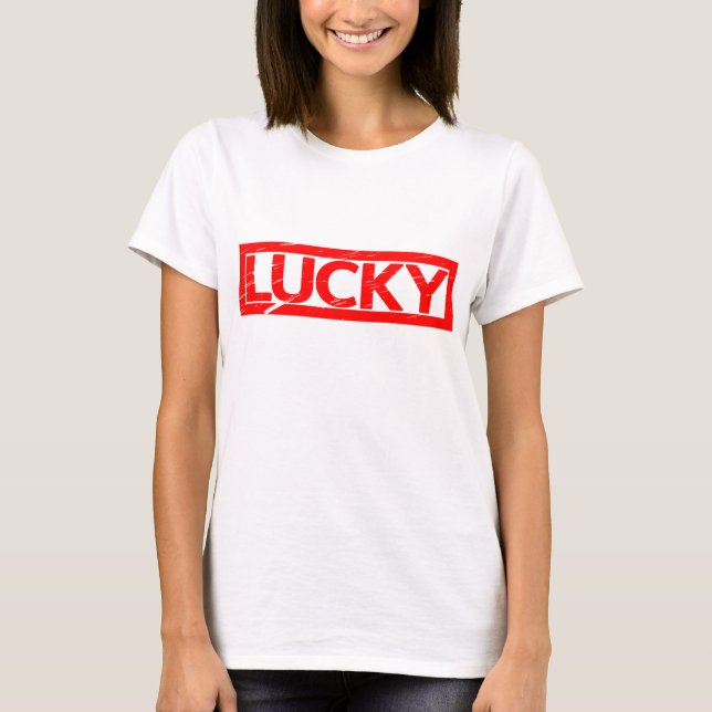 Glückliche Briefmarke T-Shirt (Vorderseite)
