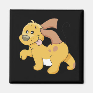 Glückliche Brown-Hundet-shirts und -geschenke Magnet
