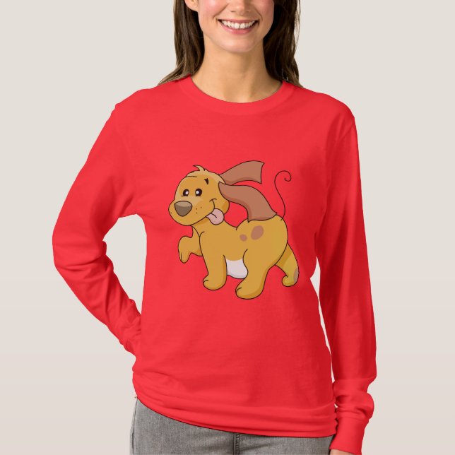 Glückliche Brown-Hundet-shirts und -geschenke T-Shirt (Vorderseite)