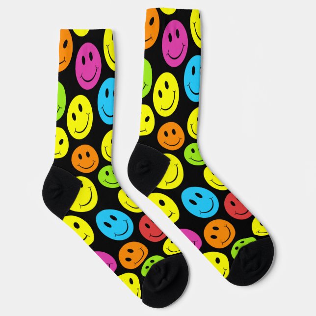 Glückliche Bunte Gesichter Socken (Rechts)