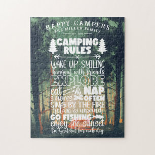 Glückliche Camper Familienname Camping Regeln