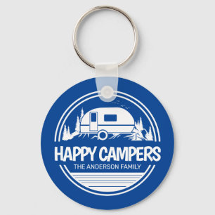 Glückliche Camper Vintage-Camping-Schlüsselanhänge Schlüsselanhänger