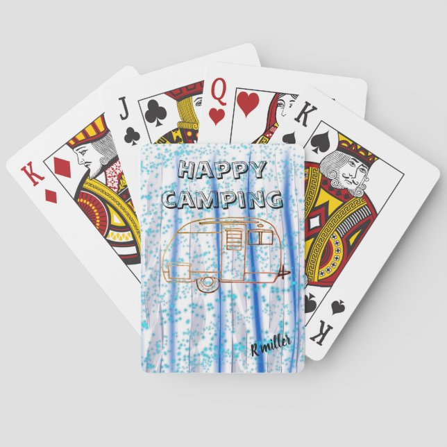 Glückliche Campingskarten Spielkarten (Rückseite)