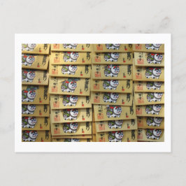 Glückliche Cat Prayer Plaques: Tokio, Japan Postka Postkarte