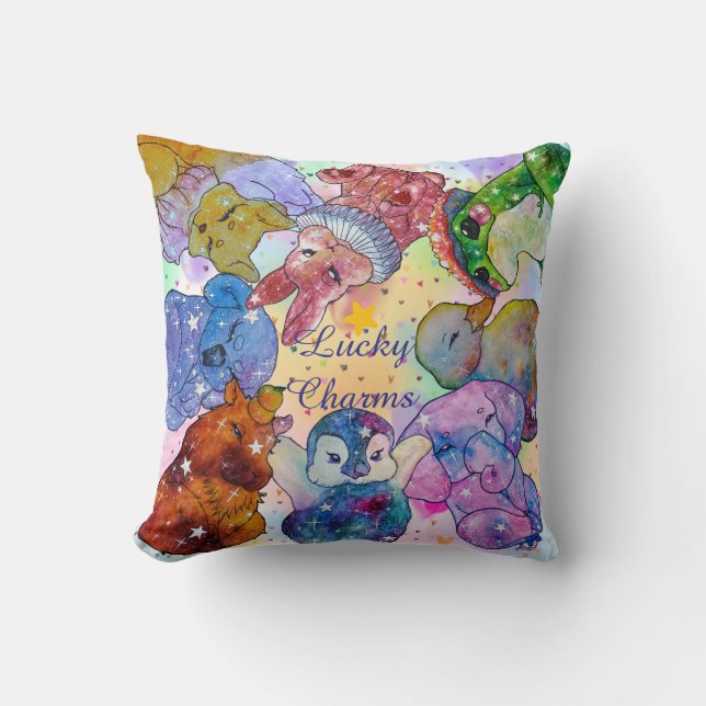 Glückliche Charms Kissen (Vorderseite)