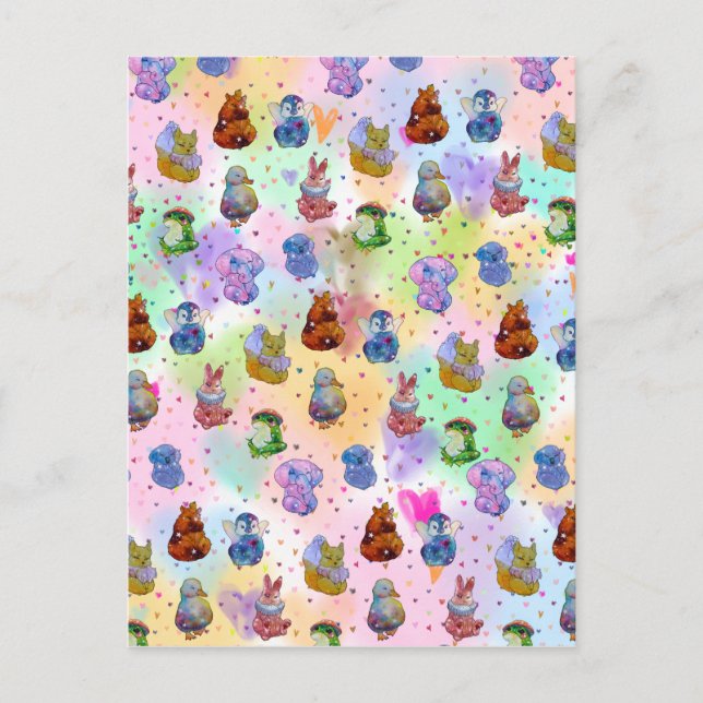 Glückliche Charms Postkarte (Vorderseite)