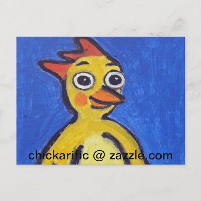 Glückliche Chickarific Postkarte (Vorderseite)