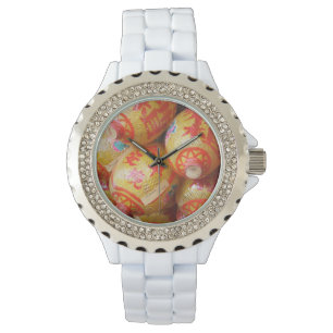 Glückliche chinesische Papierlaternen Armbanduhr