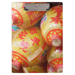 Glückliche chinesische Papierlaternen Klemmbrett
