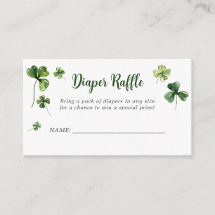 Glückliche Clover Kleeblatt Irish Diaper Raffle Ti Begleitkarte