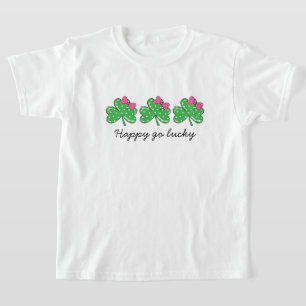 Glückliche Coquette-Schleife-Klee St. Patrick's T-Shirt