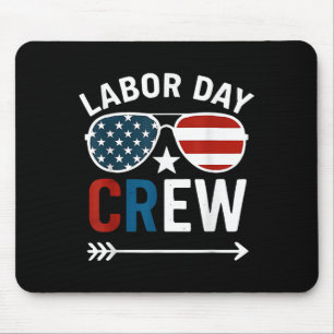 Glückliche Crew am Arbeitstag Patriot Happy Labour Mousepad