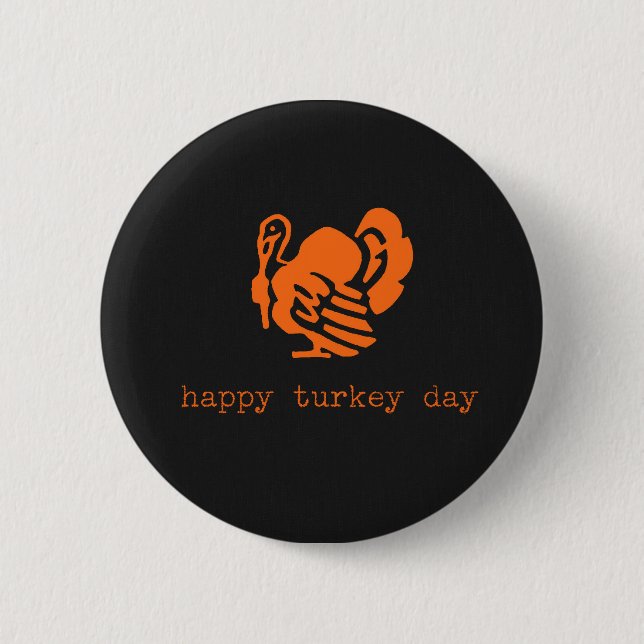 Glückliche die Türkei-Tagesfarbtafel Button (Vorderseite)