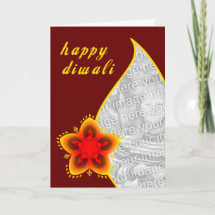glückliche diwali Fotokarte: helles Fenster Karte