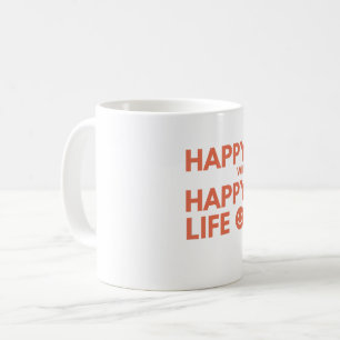 Glückliche Ehefrau, glückliches Leben - Funny Ehe  Kaffeetasse