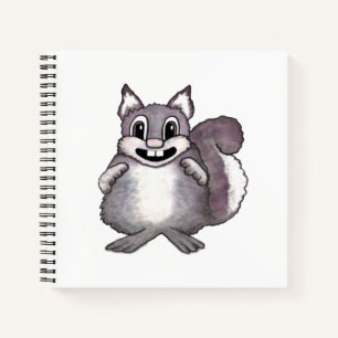 Glückliche Eichhörnchen-Cartoon-Zeichnung  Notizbuch