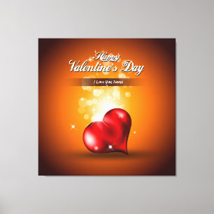 Glückliche eingewickelte Leinwand des Valentines
