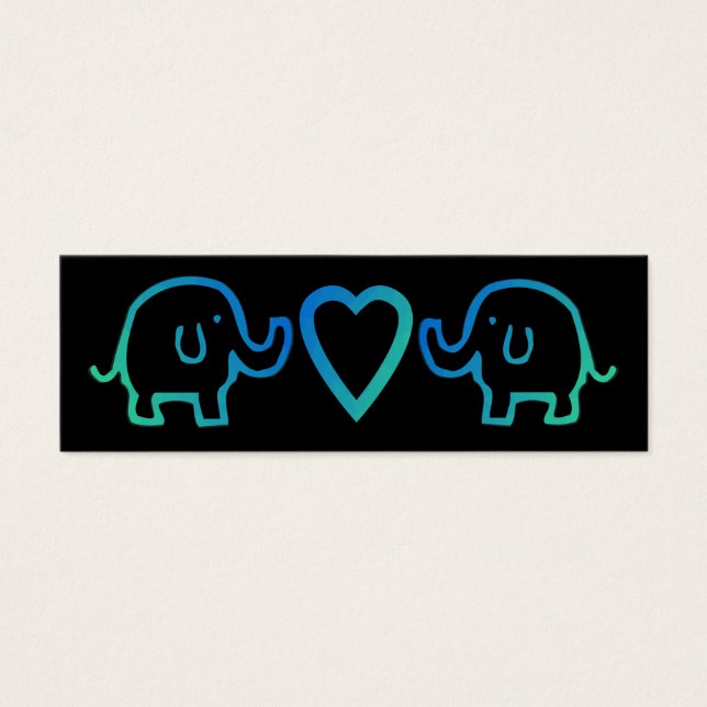 Glückliche Elefanten in der Liebe (Vorderseite)