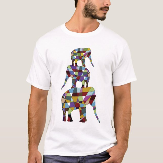 Glückliche Elefanten T-Shirt (Vorderseite)