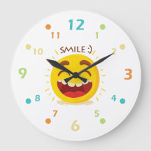 Glückliche Emoticon-Acryl-Wanduhr