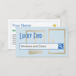 "Glückliche Entdeckung" Windows und Visitenkarte