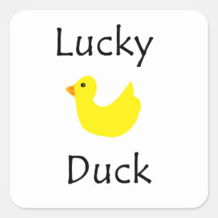 Glückliche Ente Quadratischer Aufkleber