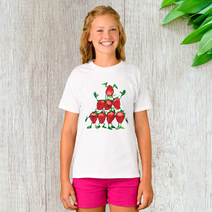 Glückliche Erdbeer-Familien-Fruchtpyramide T-Shirt