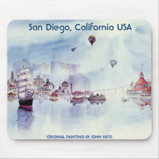 GLÜCKLICHE ERINNERUNGEN, SAN DIEGO KALIFORNIEN MOUSEPAD