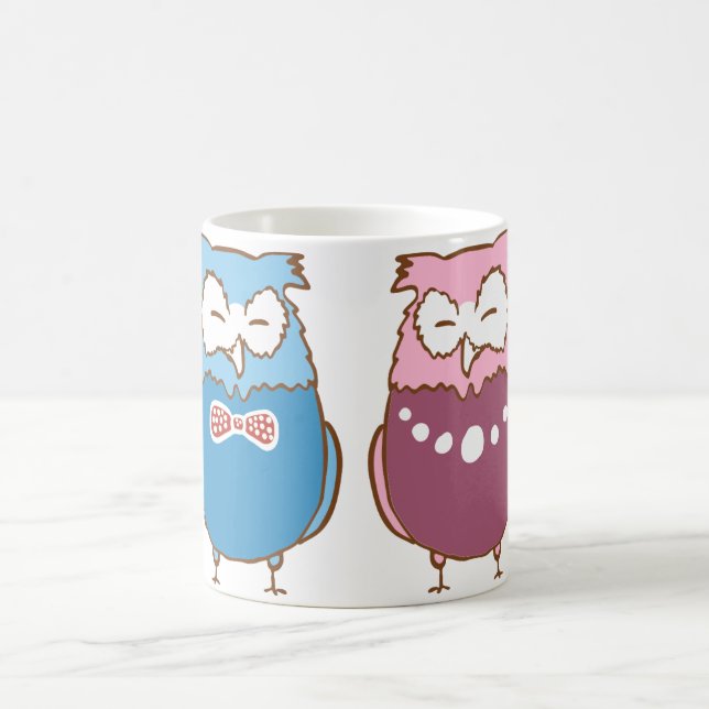 Glückliche Eulen Kaffeetasse (Mittel)