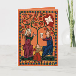 Glückliche Familie Feiertagskarte