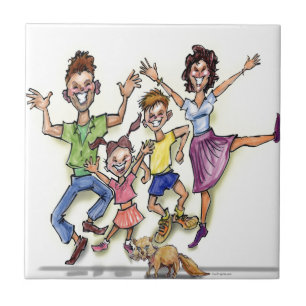 glückliche Familie Fliese